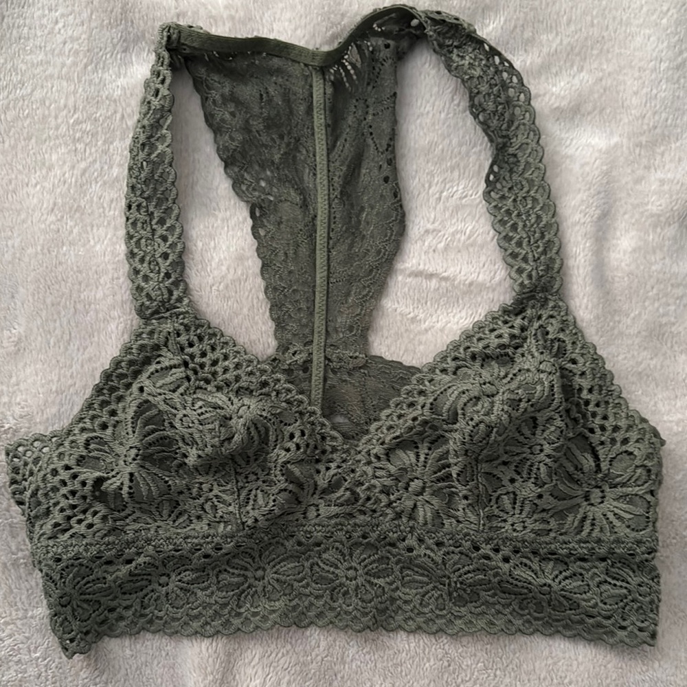 💚 Aerie Green Lace Bralette